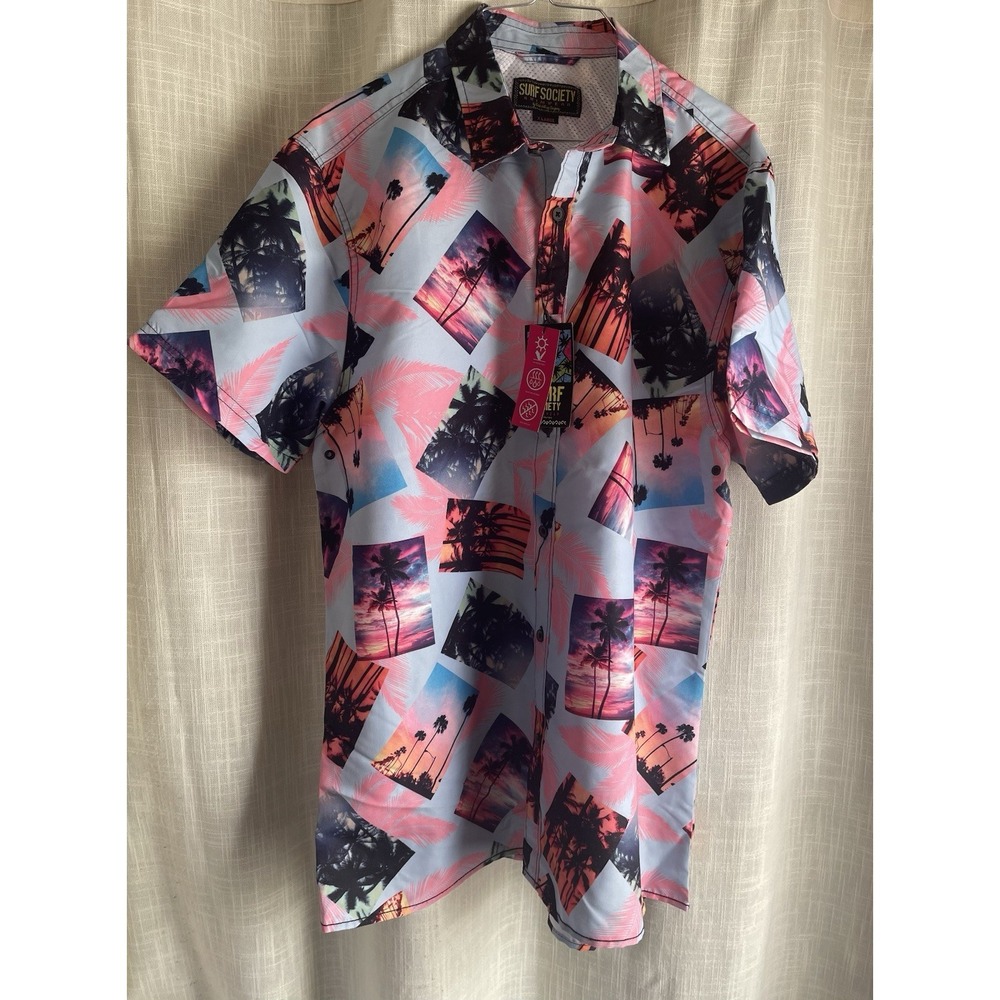 Surf Society Men's Hawaiian shirt swimwear  Drill Clothing Co tropical sz XL NWT